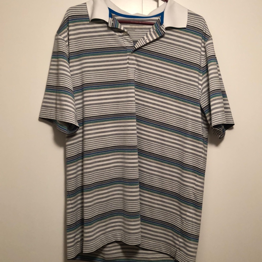 Striped Nike golf polo